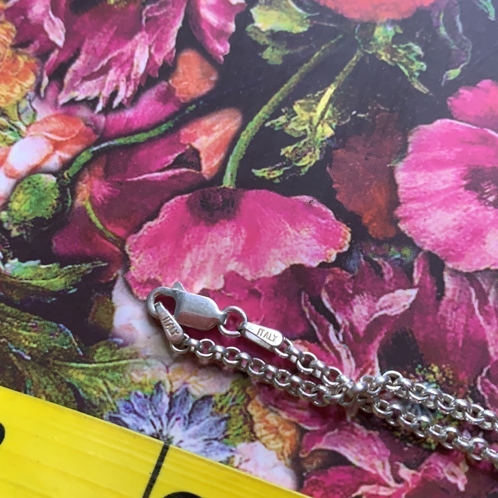 Genuine Sterling silver chain & disco ball studio 54 ornamental ring necklace - Picture 4 of 6